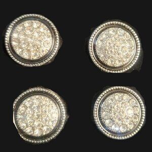 MAGNETIC NUMBER PINS "ECLIPSE" SILVER/Black set of 4 NEW in box by ORNAMENTS